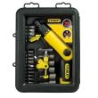 Set Stanley, surubelnita  pivotanta cu clichet 1/4'' + 24 piese