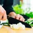 Cutit Santoku Fiskars Edge, 17 cm, otel inoxidabil 