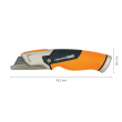 Cutit utilitar cu lama trapezoidala Fiskars CarbonMax, 1027222, 182 mm, 200 g