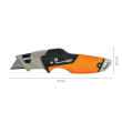 Cutit utilitar pliabil cu lama trapezoidala Fiskars CarbonMax, 1027224, 170 mm, 170 g