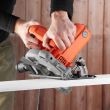 Fierastrau circular Black&Decker, CS1250LKA, 1250 W, 190X16, 65 mm, 2 discuri