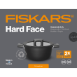 Oala cu capac, din aluminiu, antiaderenta, Fiskars Hard Face, Ø 22 cm, 3.5 l