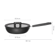 Tigaie cu capac, din aluminiu, antiaderenta, Fiskars Hard Face, Ø 24 cm, 2.2 l