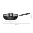 Tigaie cu capac, din aluminiu, antiaderenta, Fiskars Hard Face, Ø 26 cm, 2.8 l