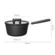 Cratita cu capac, din aluminiu, antiaderenta, Fiskars Hard Face, 2.5 l