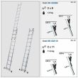 Scara culisanta cu sfoara Krause Corda, KR-032089,  2 X 8 trepte