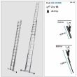 Scara culisanta cu sfoara Krause Corda, KR-031525,  2X16 trepte