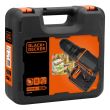 Masina de gaurit si insurubat Black&Decker, BDCDC18KB,  2 acumulatori LI-ion 1.5Ah 18V