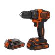 Masina de gaurit si insurubat Black&Decker, BDCDD186KB, 2 acumulatori LI-ION 1.5Ah 18V, cutie pentru transport