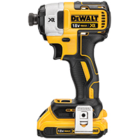 Masina de insurubat cu impact DeWalt, DCF887D2, 1/4 ", 2 acumulatori XR Li-Ion 18 V 2.0 Ah, motor fara perii, valiza pentru transport