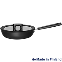 Tigaie cu capac, din aluminiu, antiaderenta, Fiskars Hard Face, Ø 26 cm, 2.8 l