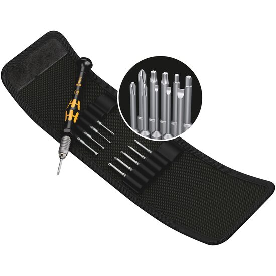 Set surubelnita cu biti de precizie Wera Kraftform Kompakt Micro, 05073670001, 44 mm, husa