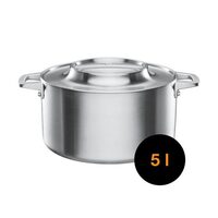 Oala din otel inoxidabil, antiaderenta, Fiskars Norden, 5l