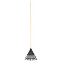 1011607 Grebla pentru frunze cu coada de lemn, 20 dinti, Solid