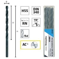Burghiu pentru metal, ALPEN HSS LUNG, DIN340 RN, 13.0X205/134