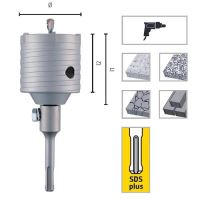 Carota pentru beton, ALPEN SDS PLUS, 66 mm