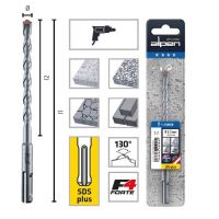 Burghiu pentru beton, ALPEN SDS PLUS, F4 Forte 2 MUCHII, 12X210/150