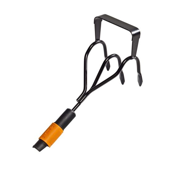 Cultivator cu 3 dinti si razeta Fiskars QuikFit, 415 mm, 510 g