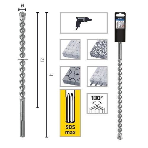 Burghiu pentru beton, ALPEN SDS MAX, 12X340/200