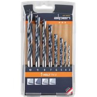 Set burghie pentru lemn, ALPEN CV/HSS TM8, 8 buc, 3÷10x1