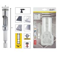 Carota diamantata pentru placi ceramice, ALPEN PROFI DIAMANT, coada hexagonala (1/4"), 8X60
