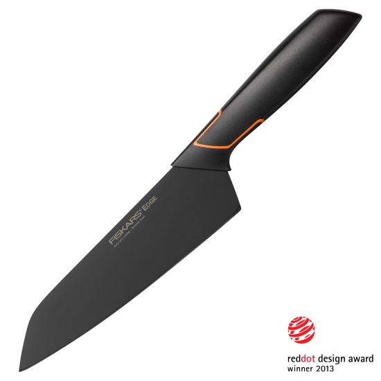 Cutit Santoku Fiskars Edge, 17 cm, otel inoxidabil 
