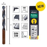 Burghiu pentru metal, ALPEN HSS SPRINT MASTER, DIN338 RN, 7.8X117/75