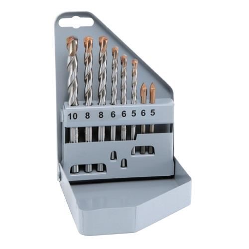 Trusa burghie pentru ceramica si sticla , ALPEN PROFI KERAMO KSBF8, DIN ISO 5468, coada cilindrica, sticla 5/6; ceramica 5/6/6/8/8/10